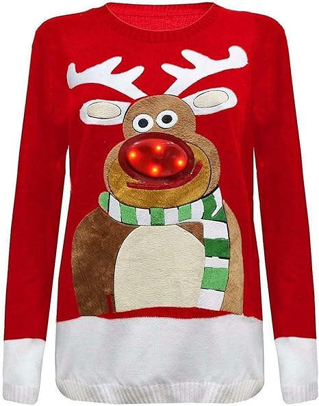 Reinder Light Christmas Jumper