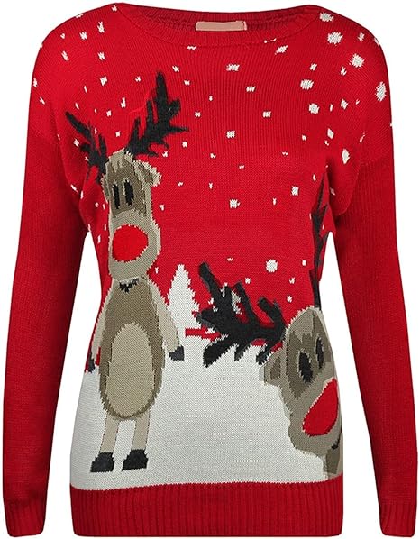Twin Reinder Christmas Jumper