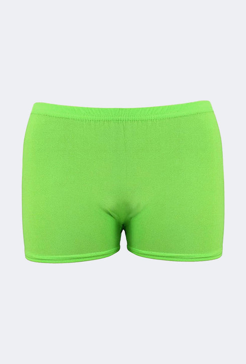 Girls Neon Microfiber Hot Pant Summer Shorts