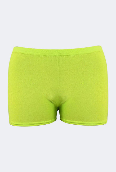 Girls Neon Microfiber Hot Pant Summer Shorts