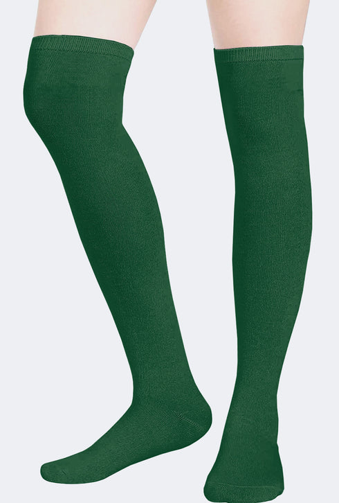 Ladies Girls Over the Knee Plain Socks