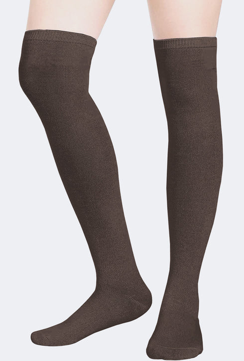 Ladies Girls Over the Knee Plain Socks