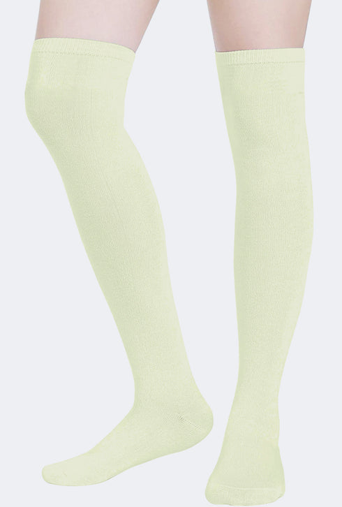 Ladies Girls Over the Knee Plain Socks