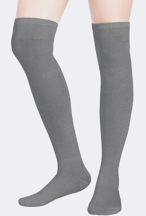 Ladies Girls Over the Knee Plain Socks