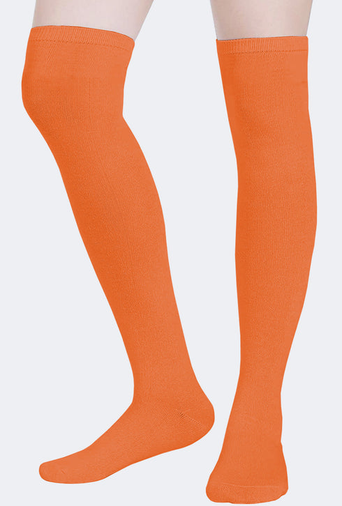 Ladies Girls Over the Knee Plain Socks