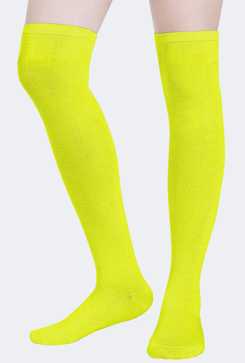 Ladies Girls Over the Knee Plain Socks