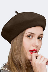 Adult Unisex Wool Blend French Beret Hat